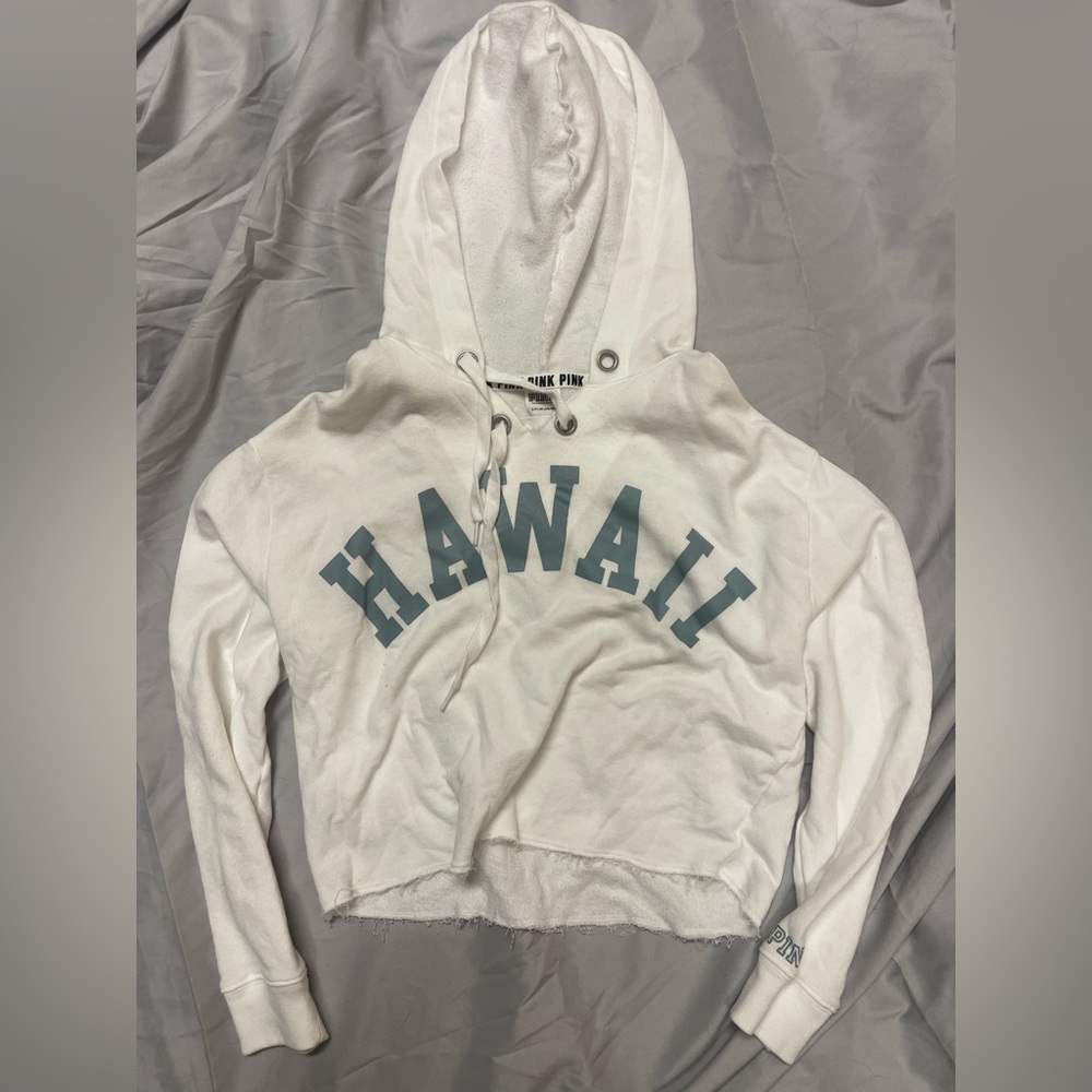 Pink Cropped Hoodie